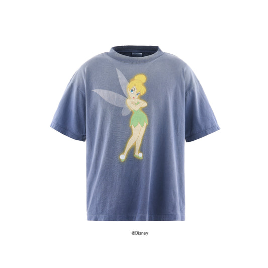 SAINT MxxxxxxとDisneyのコラボレーションアイテムであるDSN_SS T-SHIRT / TINKER BELLの正面の商品画像です。