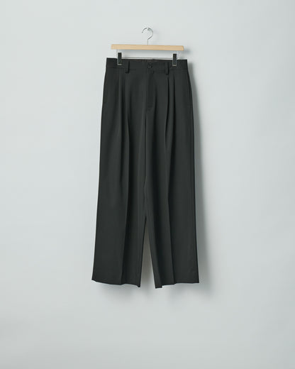 sssteinのLONG WIDE TROUSERSのカラーはBLACKの商品画像です。こちらの商品は通信販売で購入可能です。