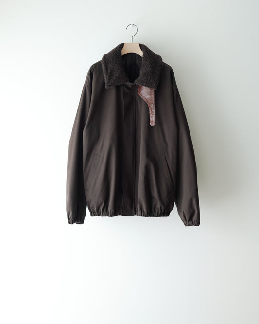 sssteinのMOUTON COLLAR PADDED JACKET カラーはDARK BROWN の商品画像です。通販で購入可能です。
