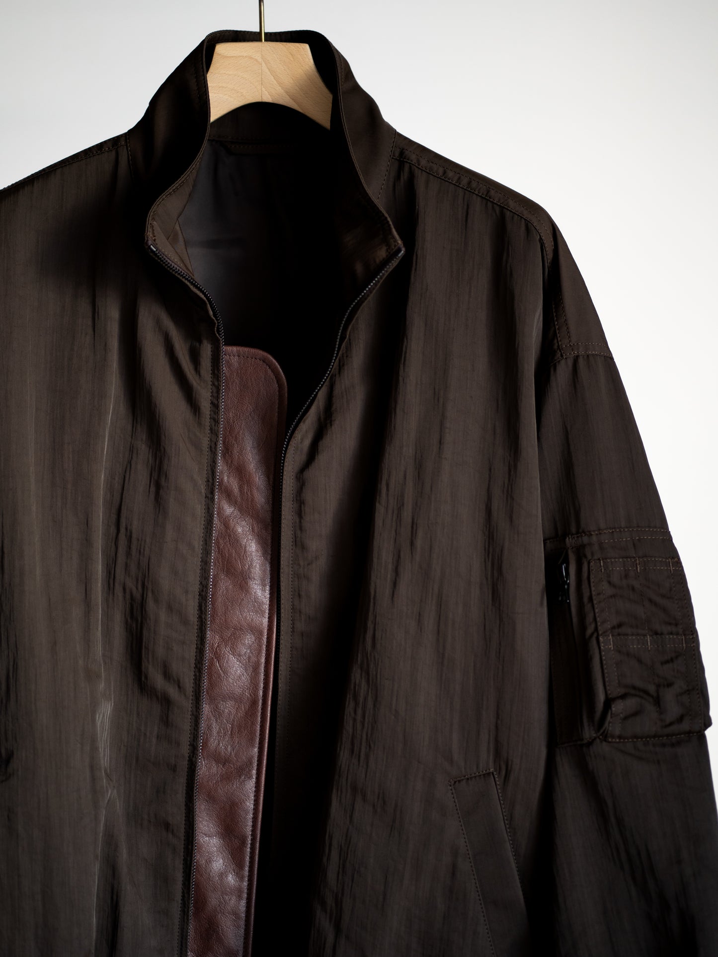 SHRUNK NYLON OVERSIZED FIGHT JACKET